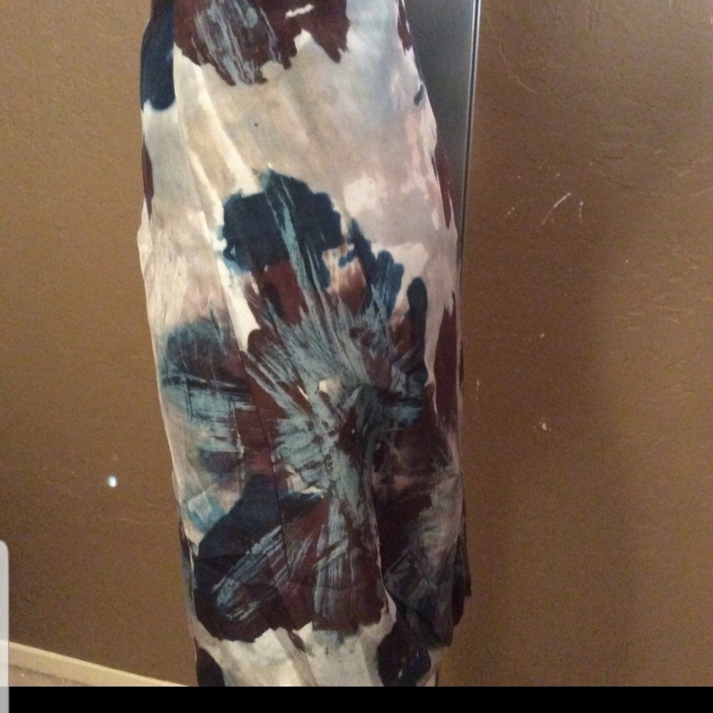 PAUW amsterdam blue floral silk bubble hem skirt